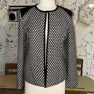 Lavender & Honey Honeycomb Design Open Front Blazer Jacket